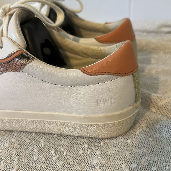 MADEWELL Sidewalk Low Top Snake Embossed Wave Edition Sneakers Shoes Women's 7 - Picture 6 of 12